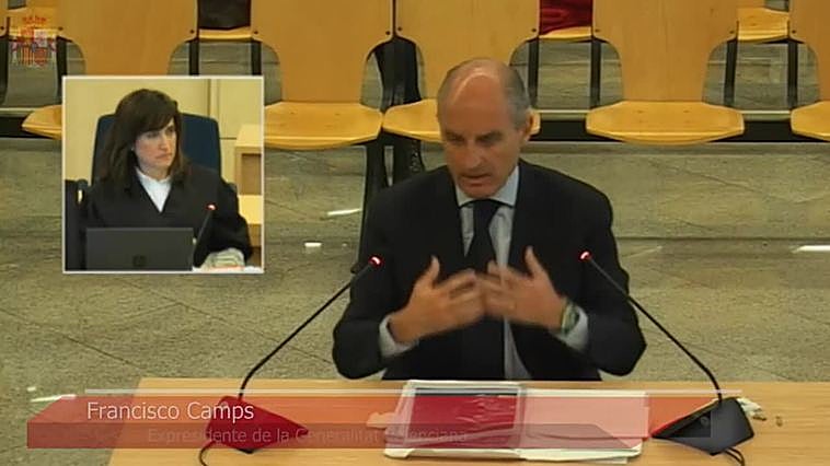 Camps responsabiliza a la "dirección nacional" del PP de la contratación con 'Gürtel'