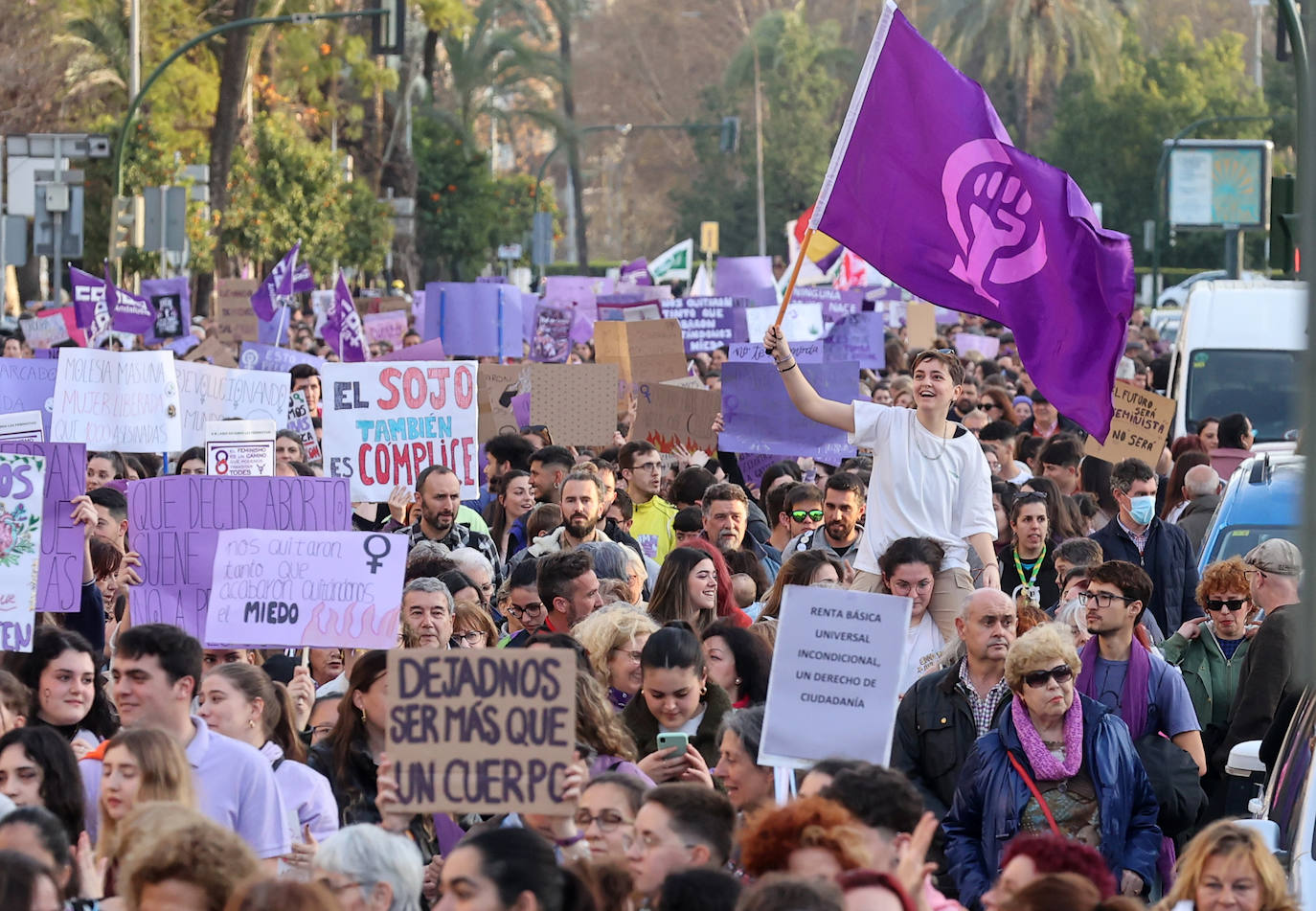 La reivindicativa manifestación del 8-M en Córdoba, en imágenes