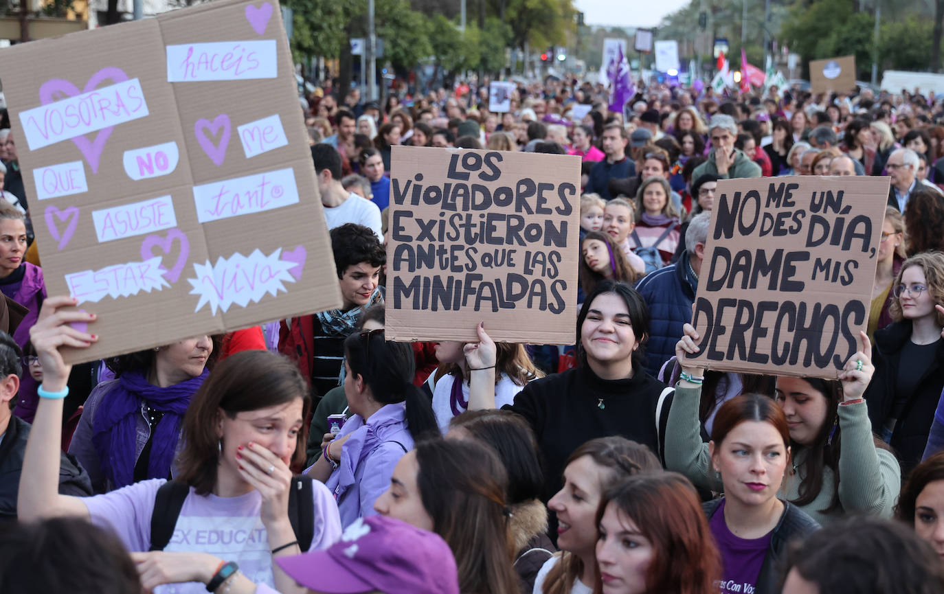 La reivindicativa manifestación del 8-M en Córdoba, en imágenes