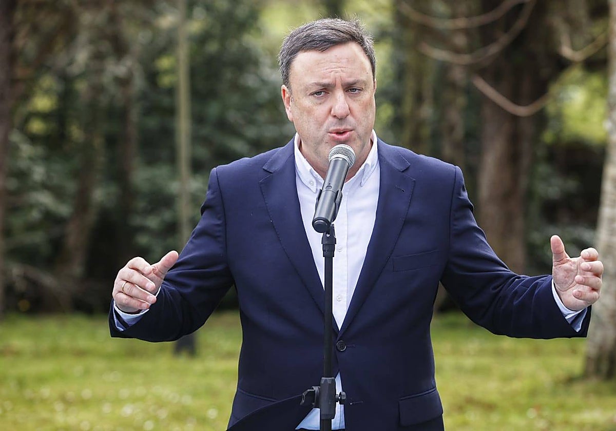 El secretario general del PSdeG, Valentín González Formoso, este viernes en As Pontes