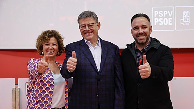 De izquierda a derecha, Josefina Bueno, Ximo Puig y Rafa Simó