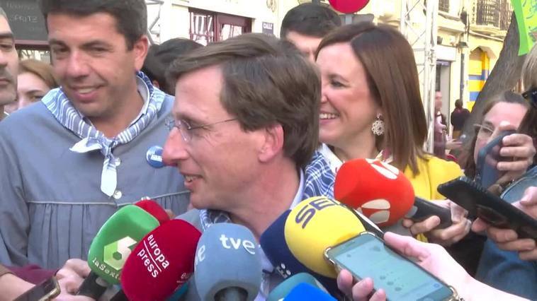 Almeida promete una 'mascletà' en Madrid si Catalá es alcaldesa de Valencia