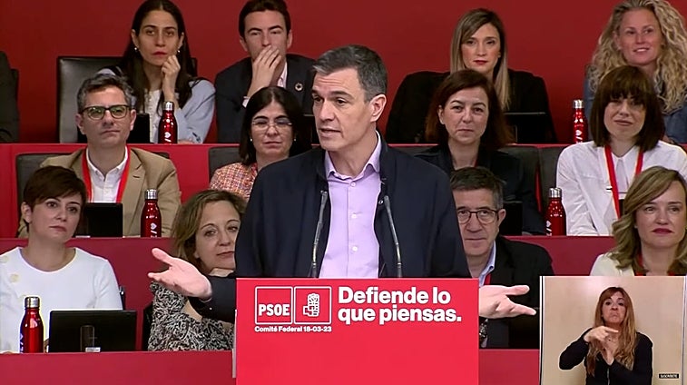 Pedro Sánchez interviene en el Comité Federal del PSOE