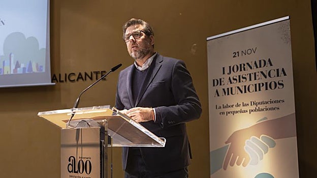 Javier Gutiérrez, en un evento organizado por la Diputación de Alicante.