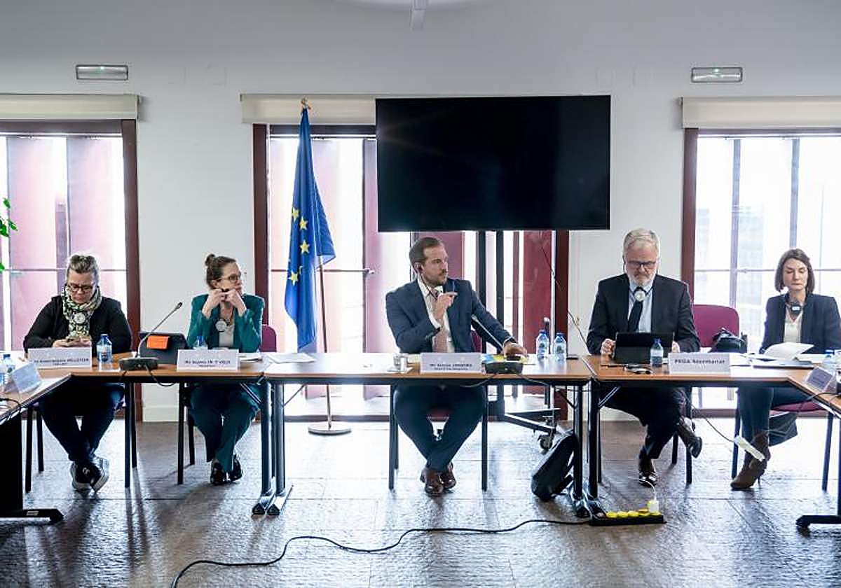 Algunos miembros de la misión del Parlamento Europeo sobre Pegasus