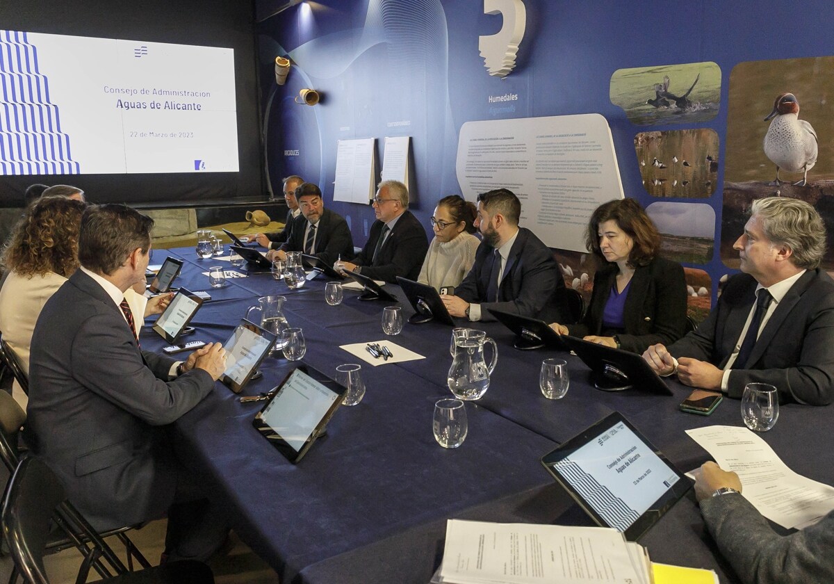 Imagen de la primera reunión del Consejo de Administración del Museo de Aguas de Alicante en 2023