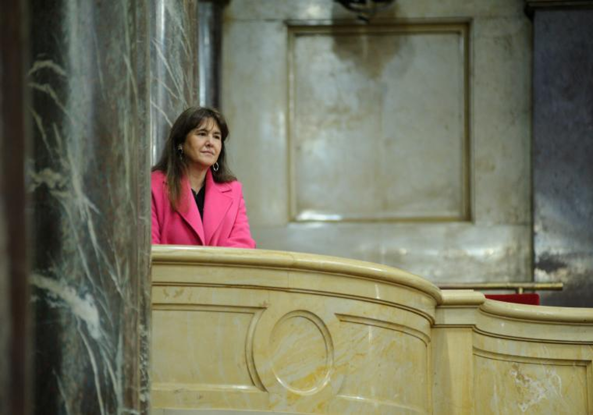 Laura Borràs, hoy, en la tribuna de invitados del Parlamento de Cataluña