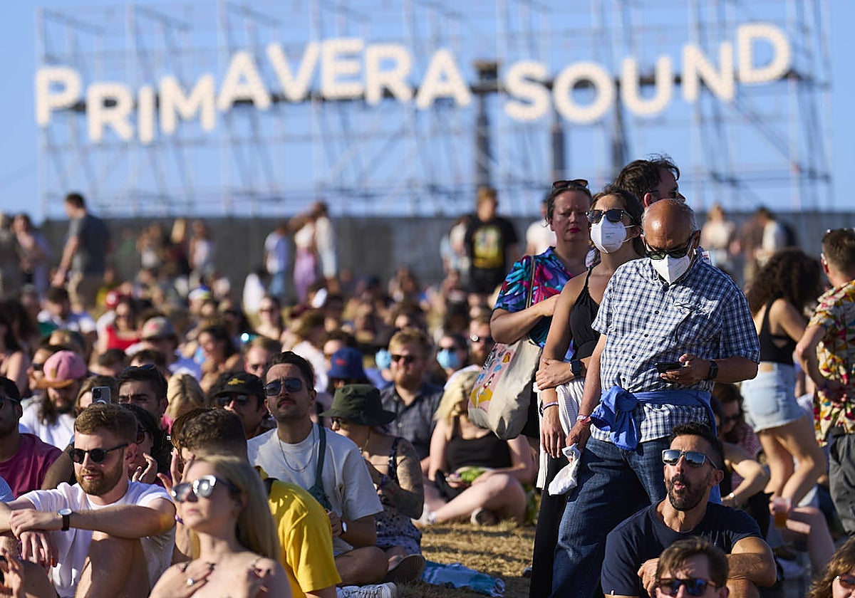 Ambiente del primer día de conciertos Primavera Sound, el año pasado en Barcelona