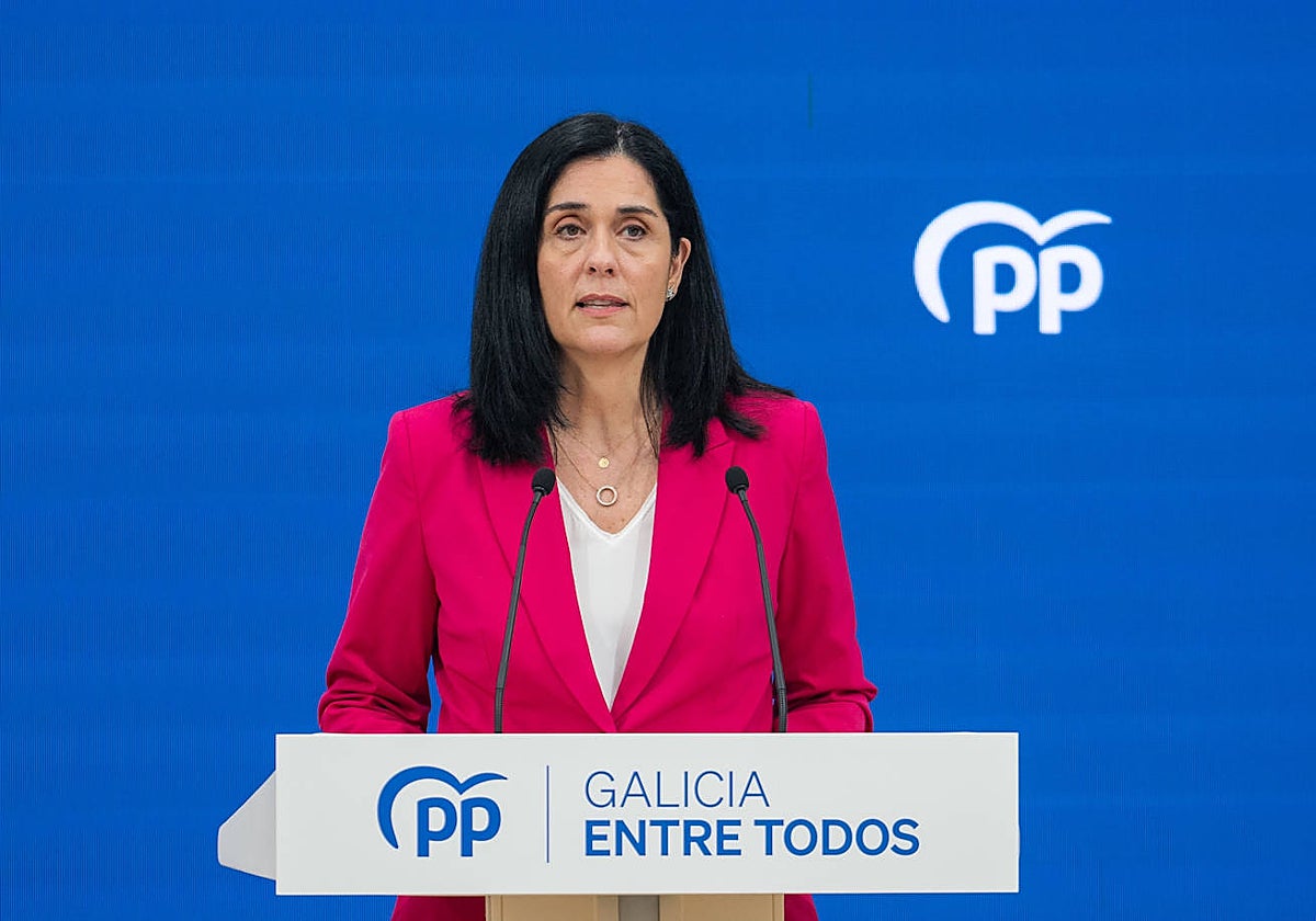 Prado, este viernes en la sede regional del PP gallego en Santiago