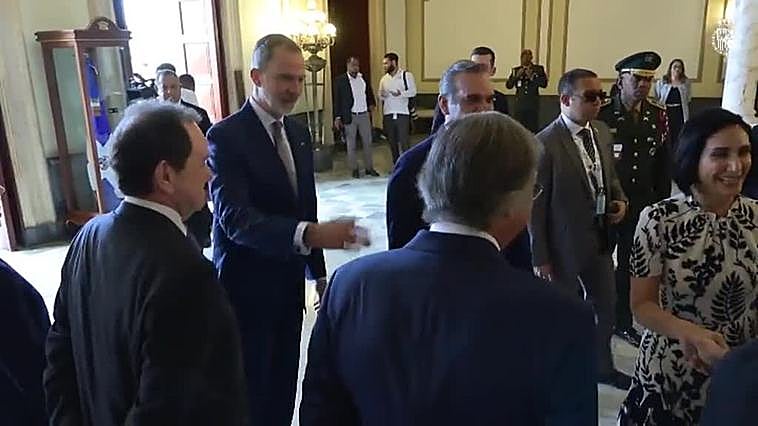 Encuentro del Rey con el presidente de la República Dominicana