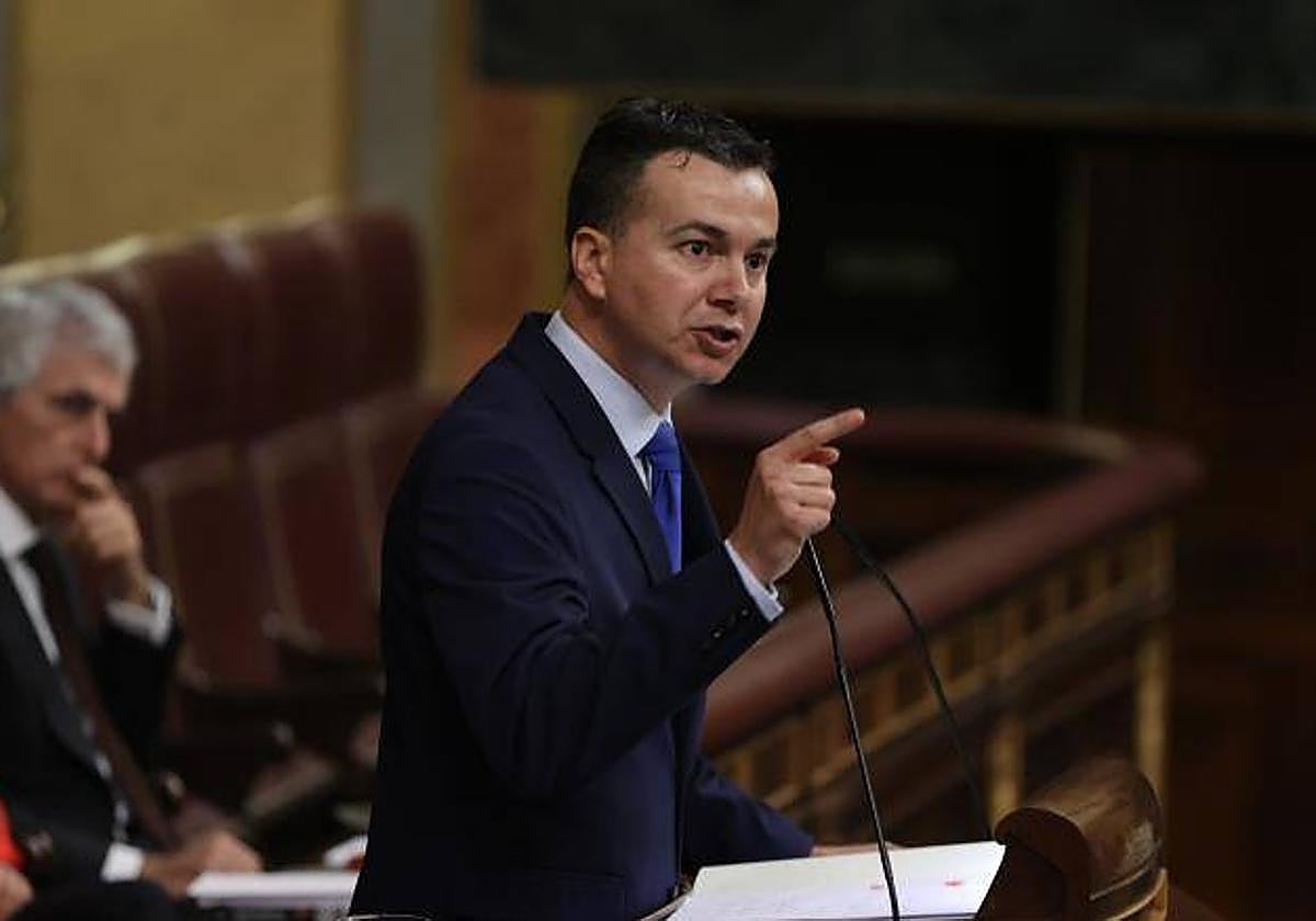 Héctor Gómez durante una intervención en el Congreso de los Diputados