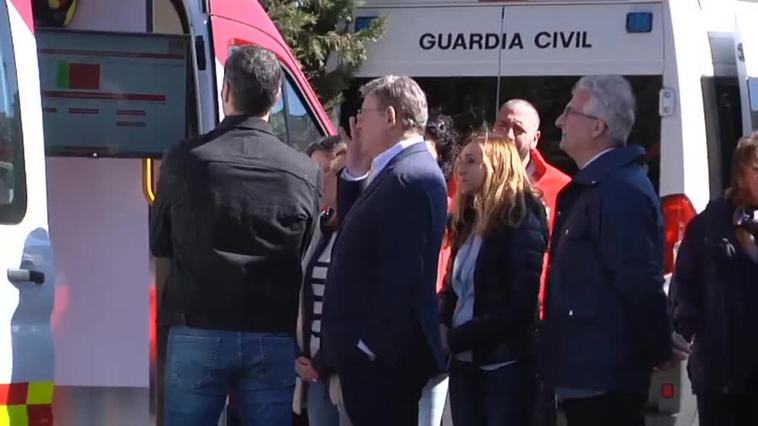 Pedro Sánchez visita el Puesto de Mando Avanzado del incendio de Castellón