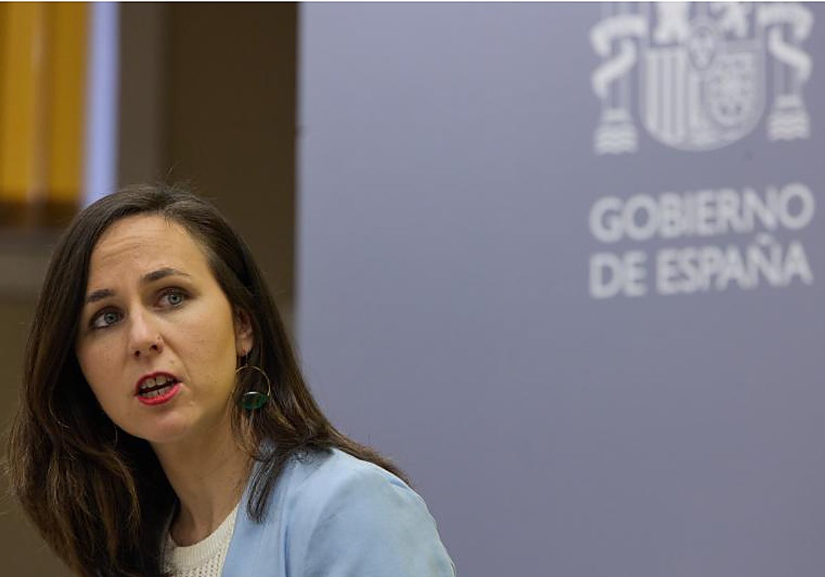La ministra Ione Belarra, en una comparecencia pública