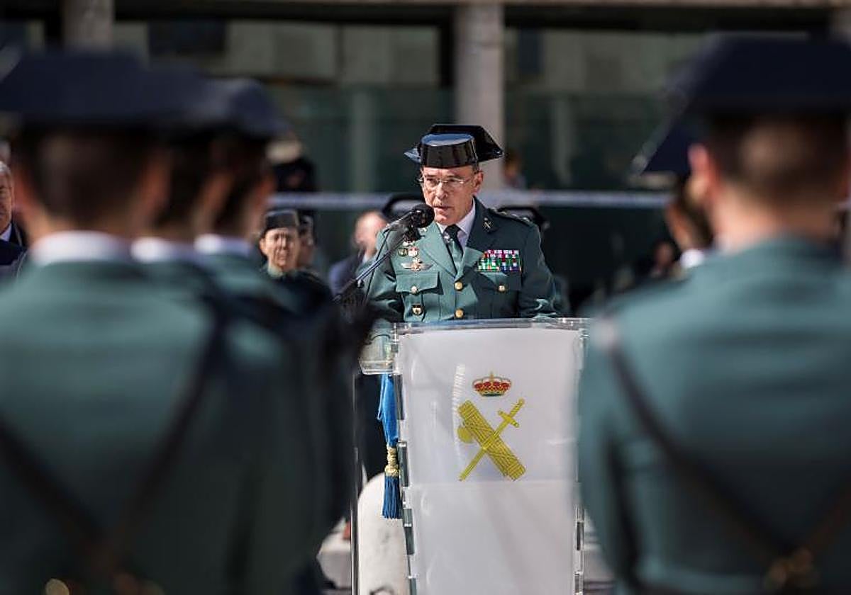El coronel Francisco Pérez de los Cobos durante su toma de posesión en 2018