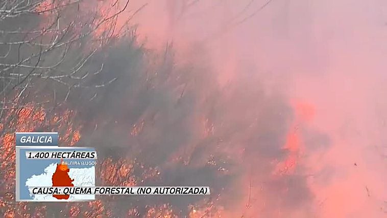 Los incendios sorprenden en marzo por sus dimensiones