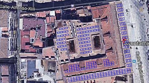 Cultura tumba el plan para poner 208 paneles solares en el Ayuntamiento de Córdoba junto al templo romano
