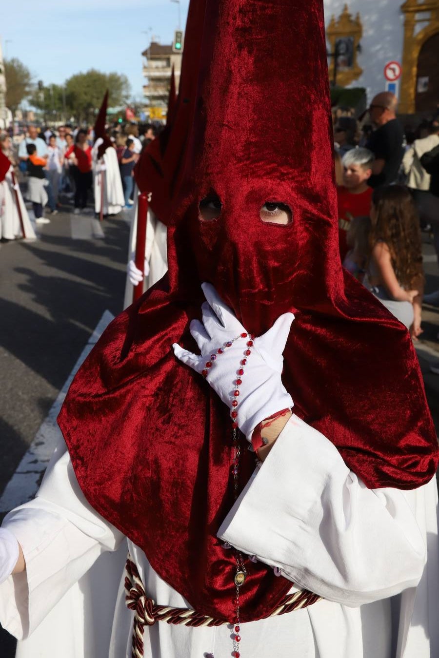 Lunes Santo | La solemne procesión de la hermandad de la Vera Cruz, en imágenes