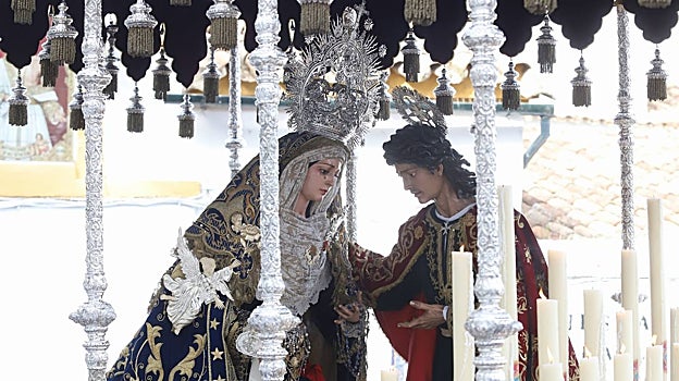 La Virgen de los Ángeles y San Juan, en su palio