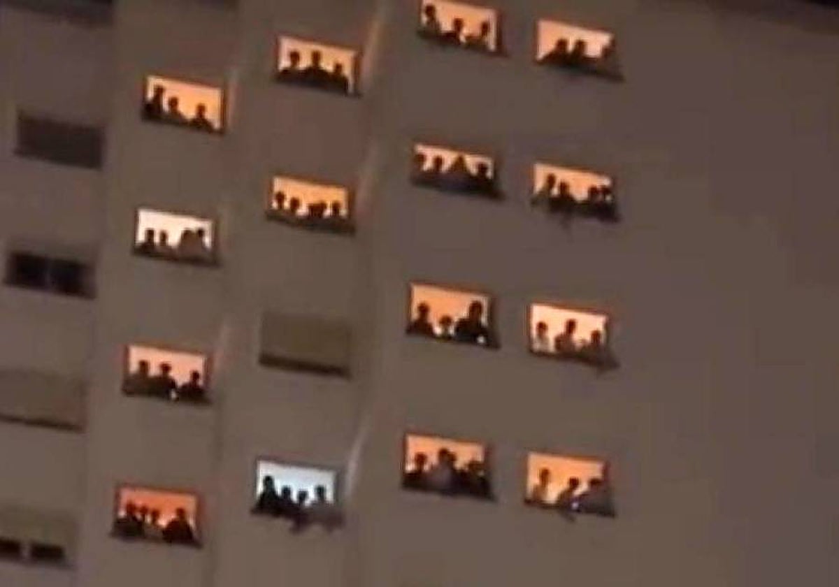 Captura del vídeo de aquella noche en el Elías Ahuja