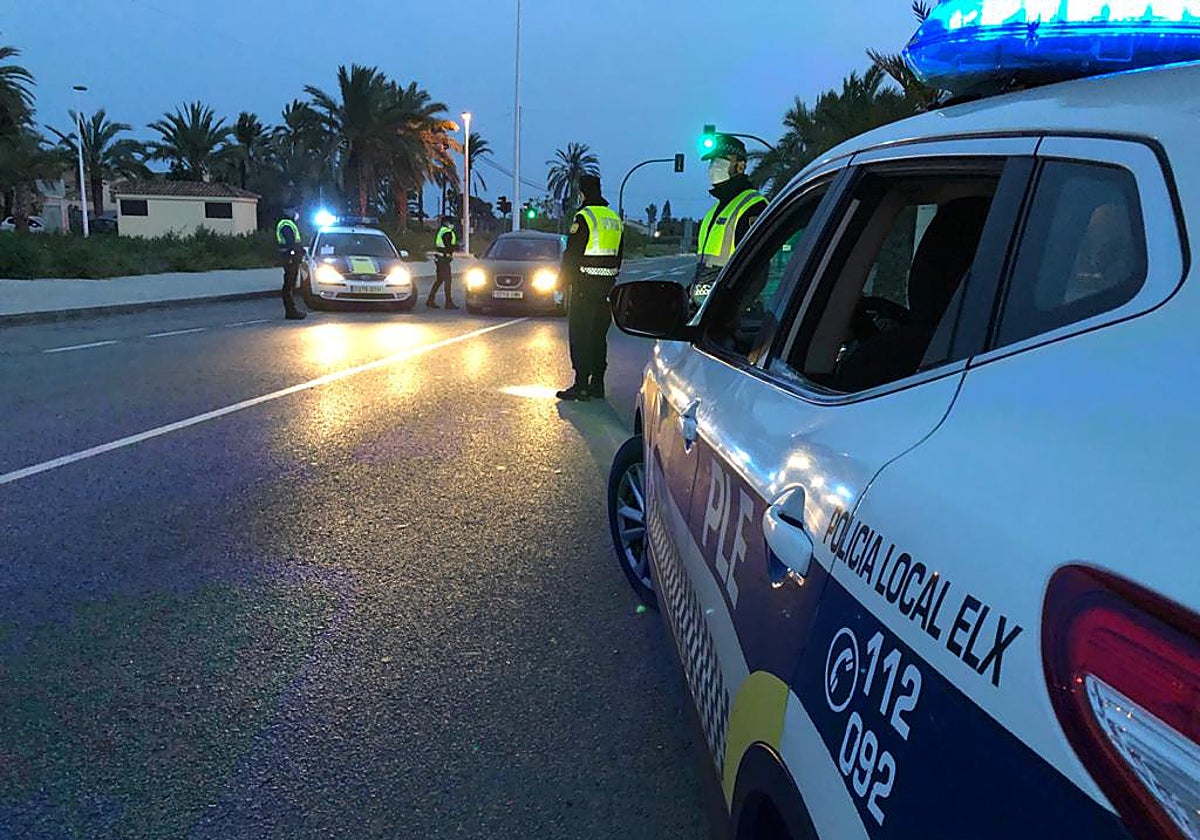 Control de la Policía Local de Elche