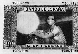 María Teresa López , la musa de ojos negros de los billetes de cien pesetas