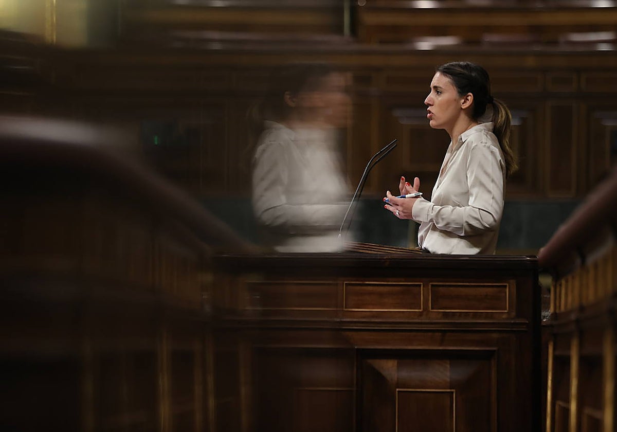 Irene Montero, en una reciente sesión parlamentaria
