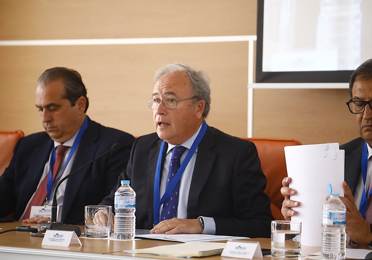 El presidente de CECO, Antonio Díaz, este martes, en la asamblea anual