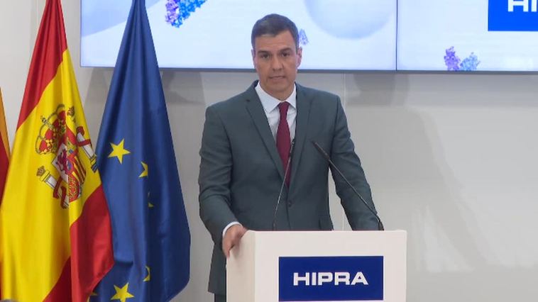 Pedro Sánchez anuncia la compra de vacunas de Hipra por 31 millones