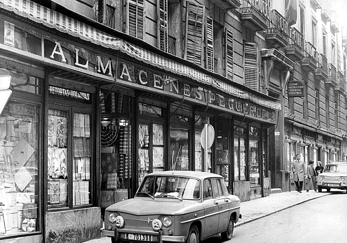 Antigua estampa de la calle Postas