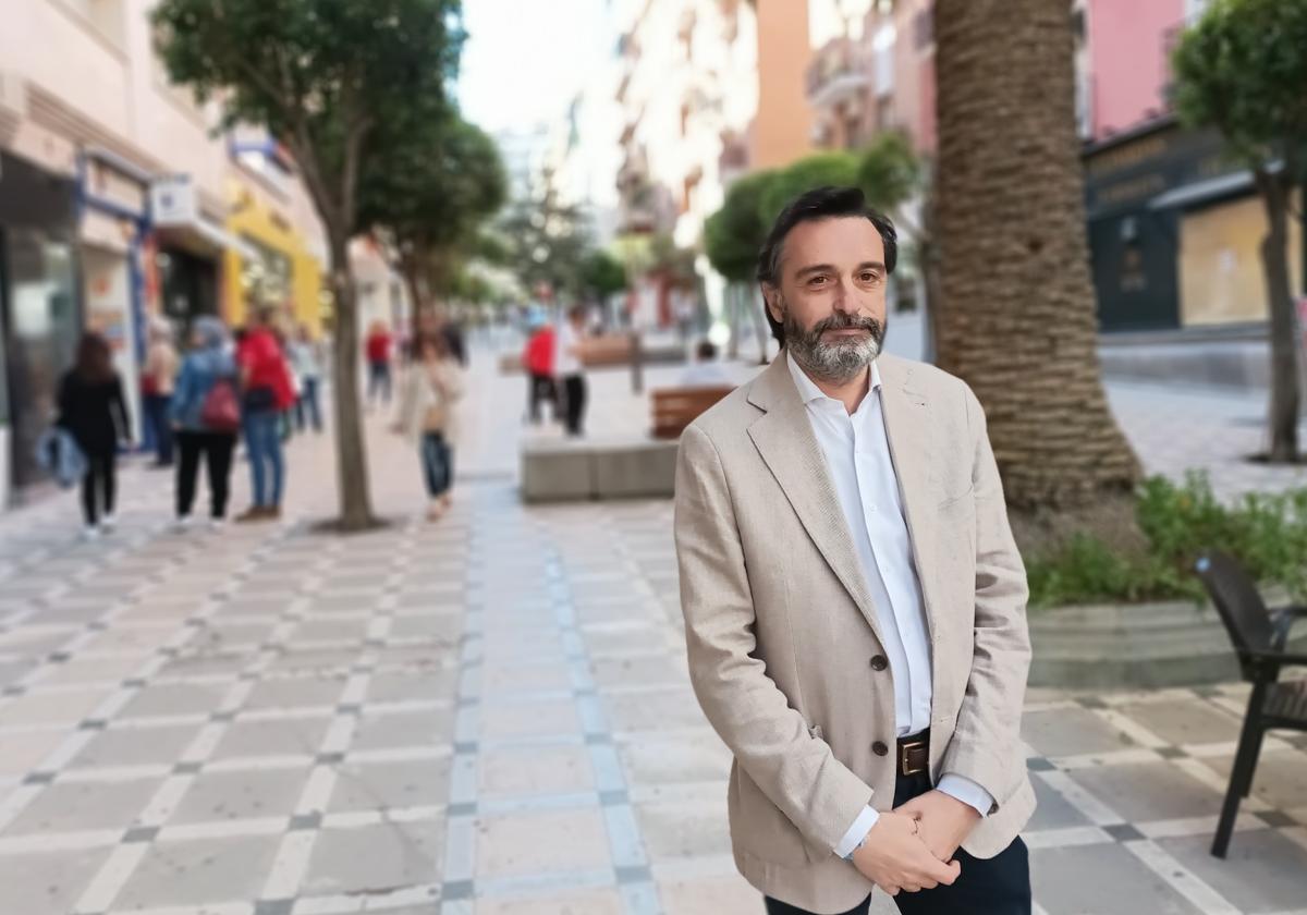 Francisco Martínez en una calle de Jaén