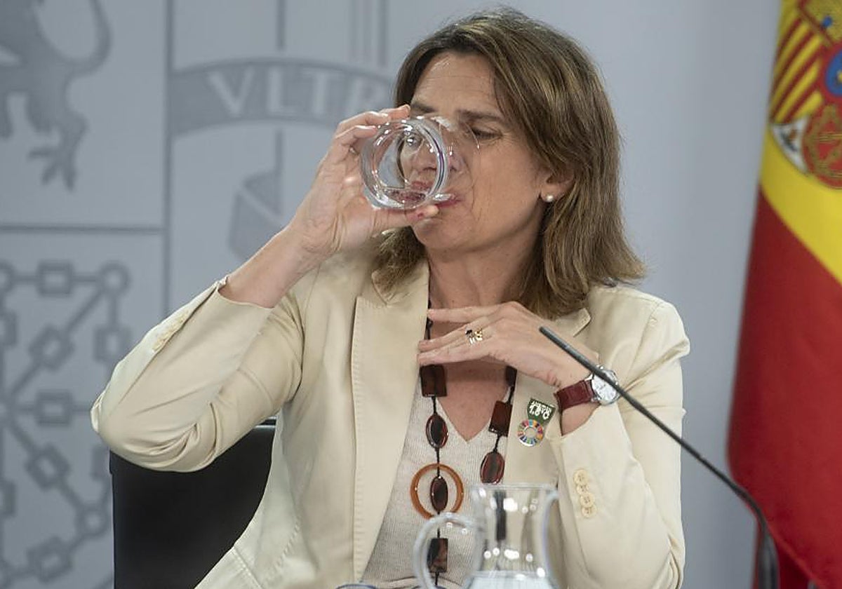 Teresa Ribera, durante una rueda de prensa, en una imagen de archivo