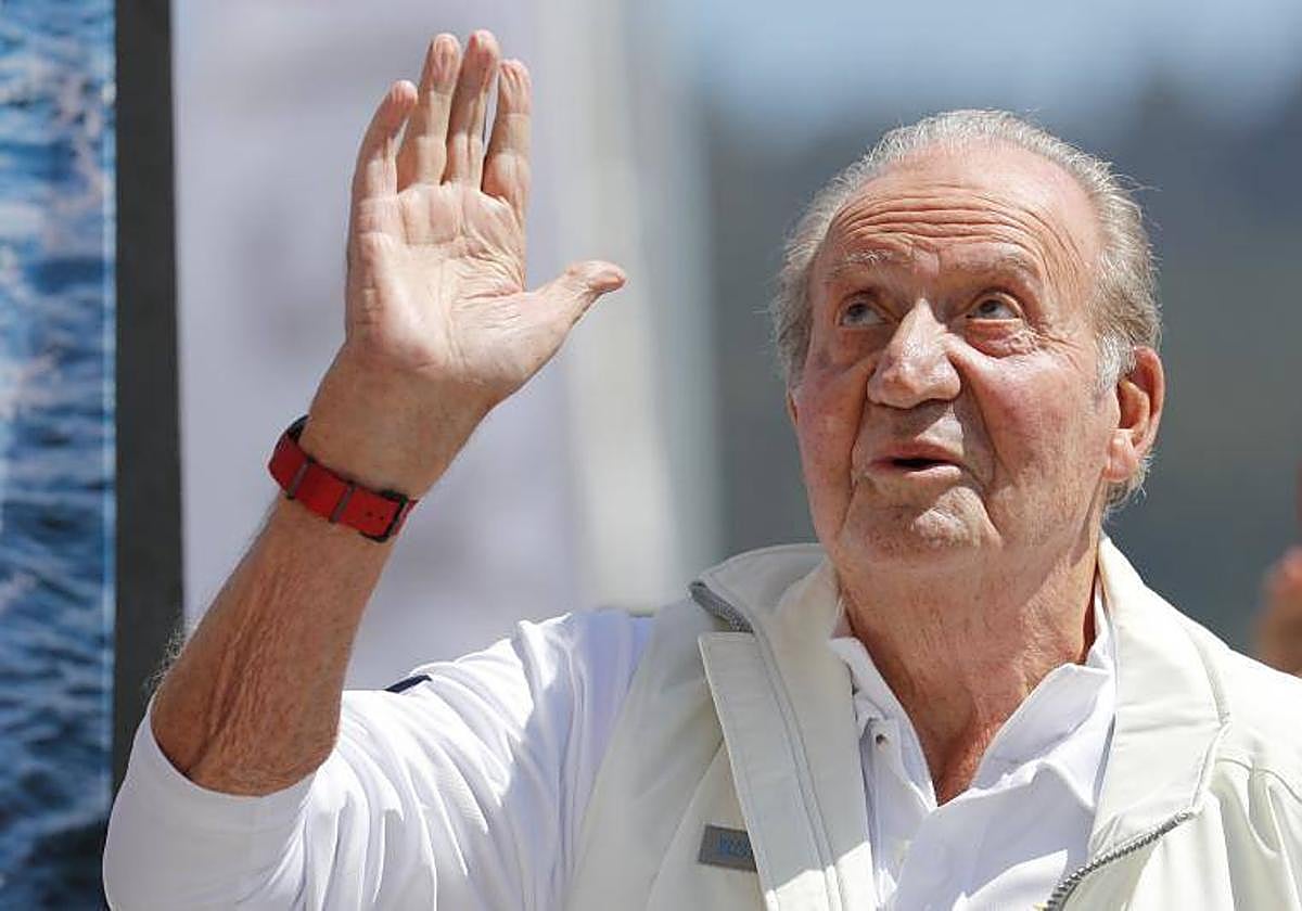 Don Juan Carlos en su última visita a Sangenjo el pasado mayo