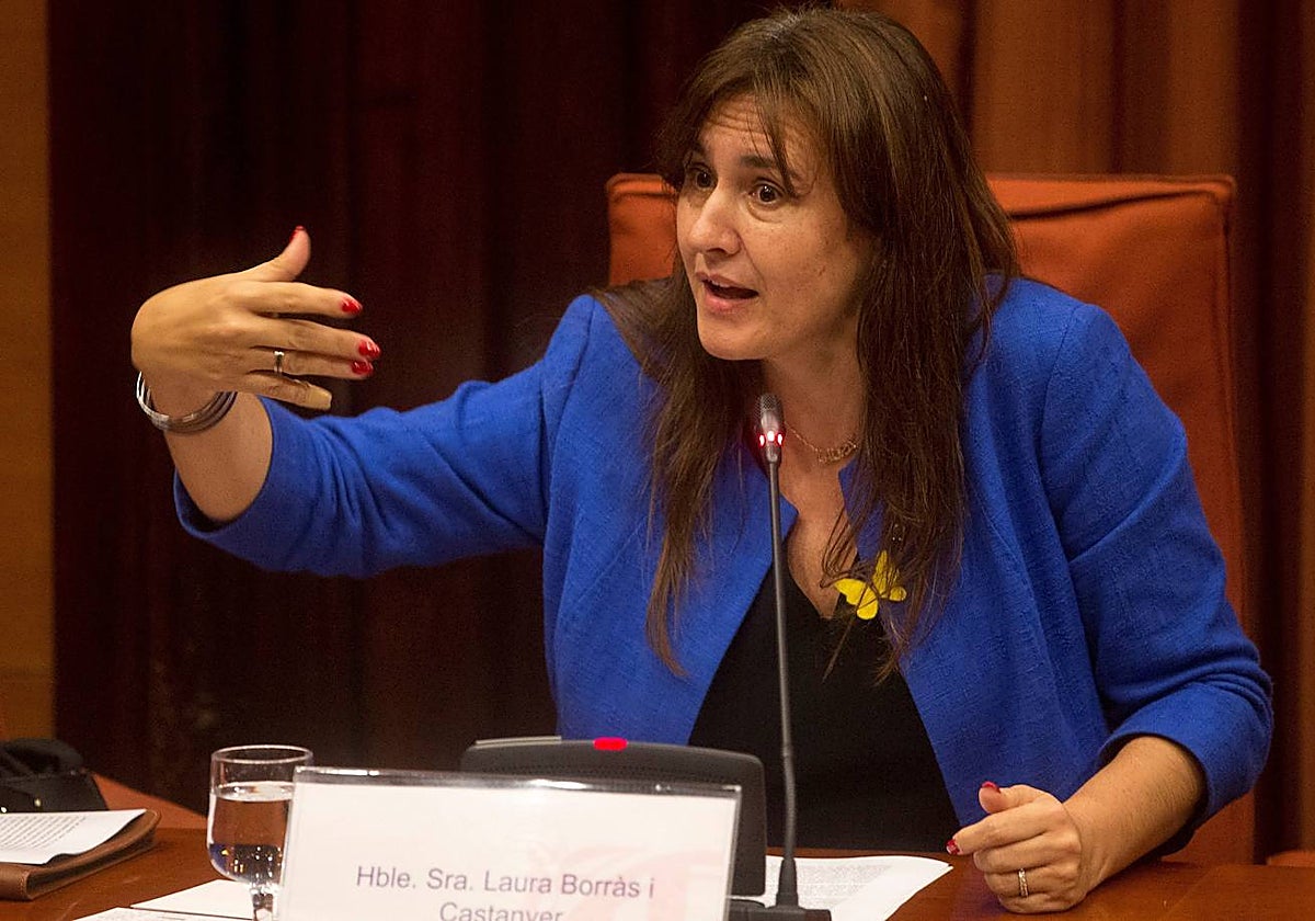 Laura Borràs, durante un acto en el Parlamento de Cataluña