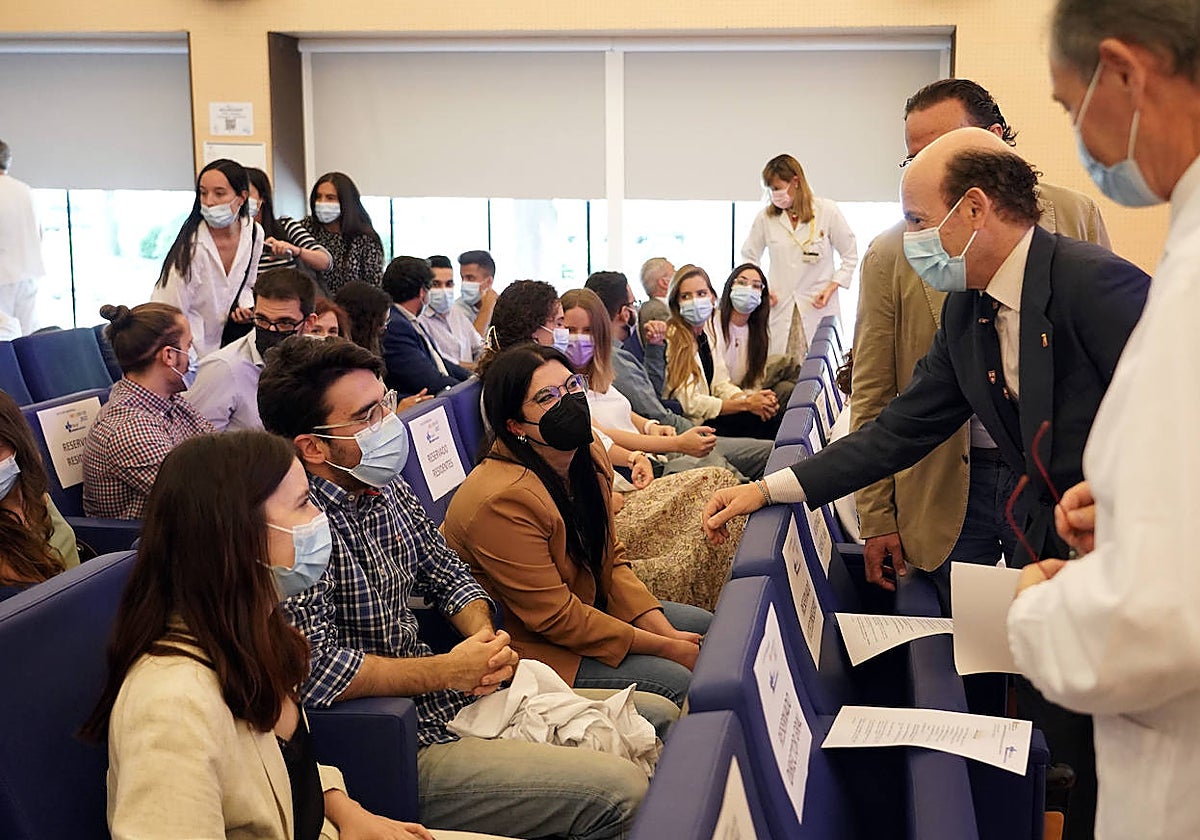 Acto con residentes, en una imagen de archivo