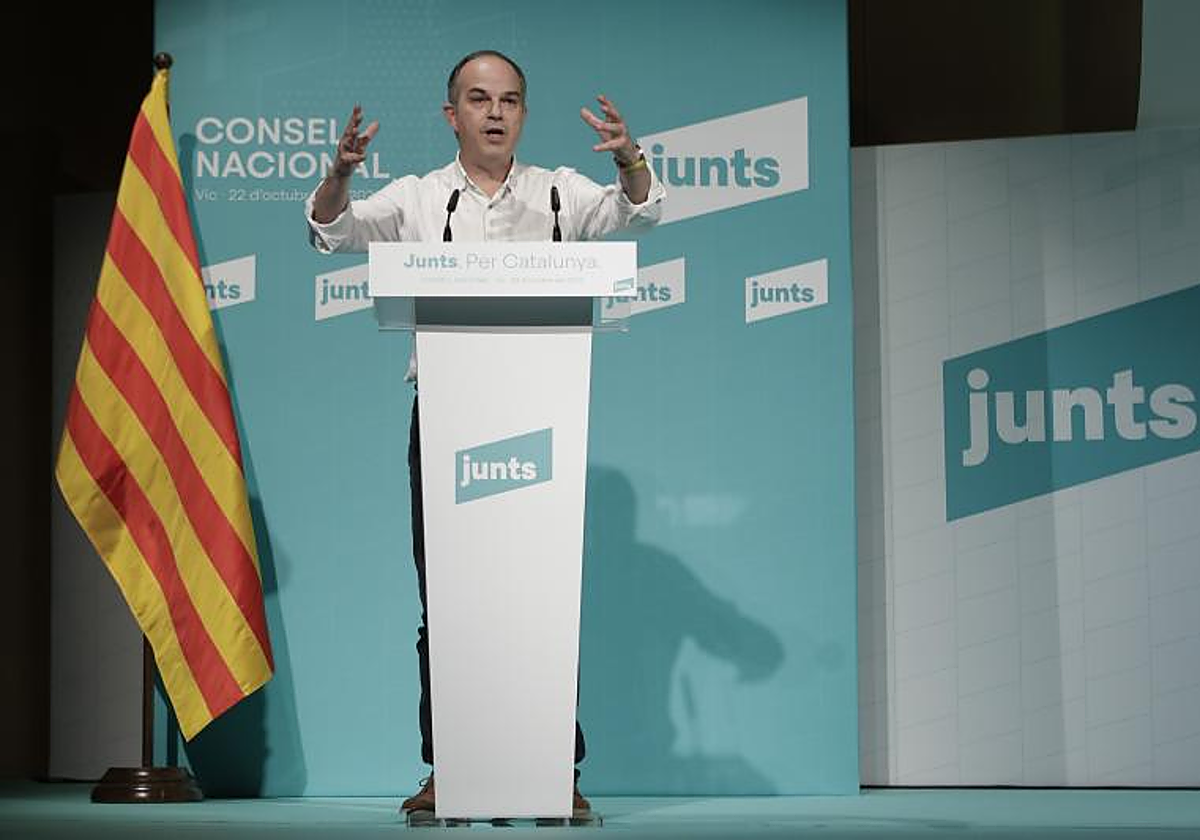 Jordi Turull, número dos de Junts, durante el Consejo Nacional del partido celebrado en octubre de 2022