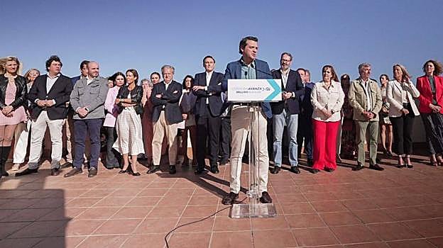 El alcalde, hoy interviniendo en el acto de presentación de su lista