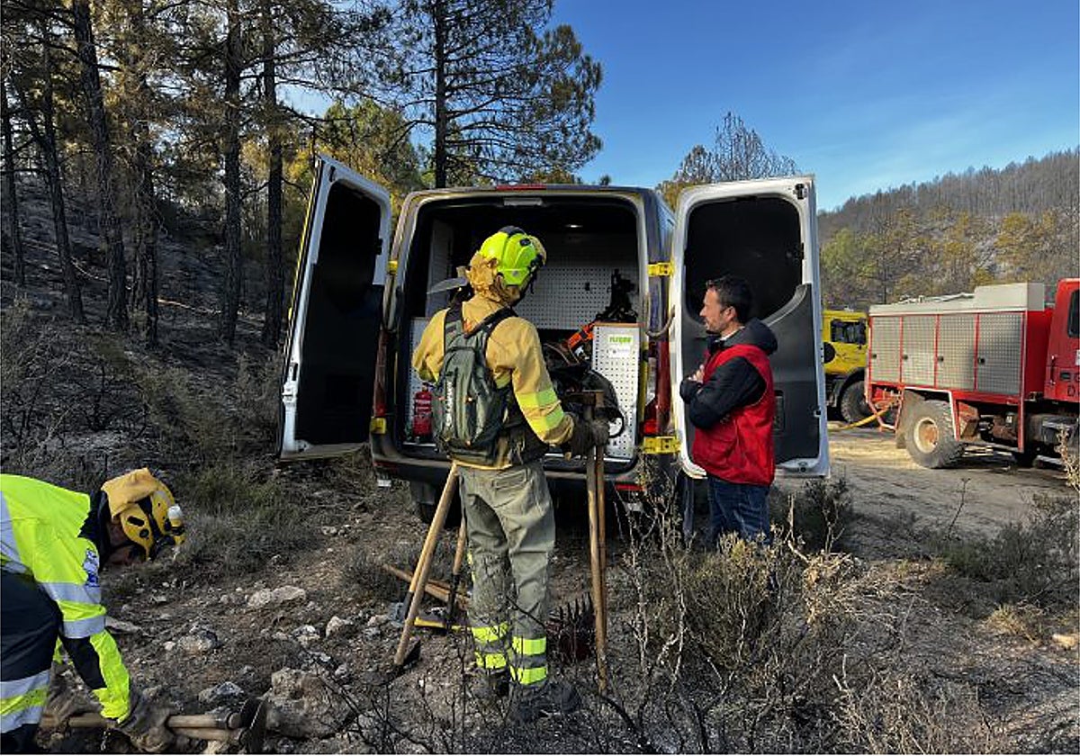 Queda extinguido el incendio en Ocentejo, declarado el martes en el Alto Tajo de Guadalajara