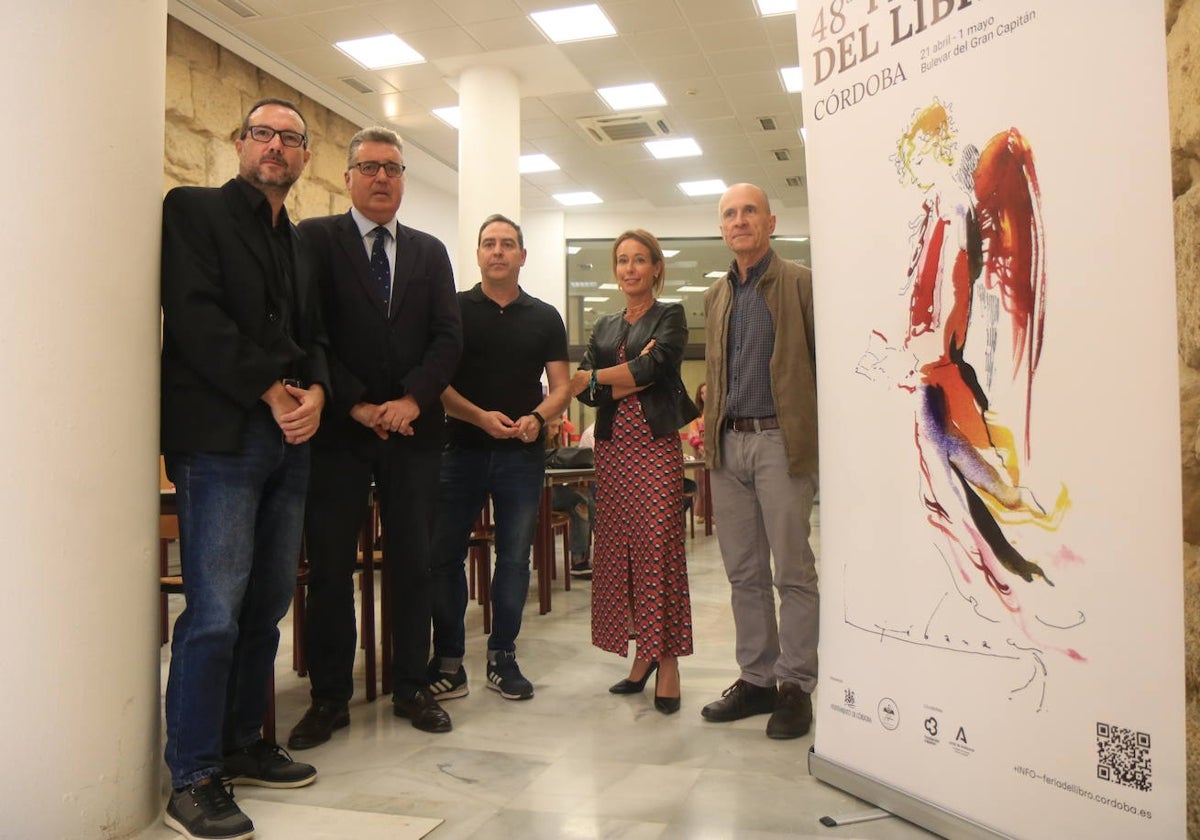 Organizadores de la Feria del Libro de Córdoba, durante la presentación