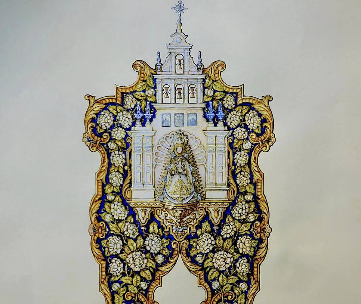 Diseño del Simpecado de la hermandad del Rocío de Montoro