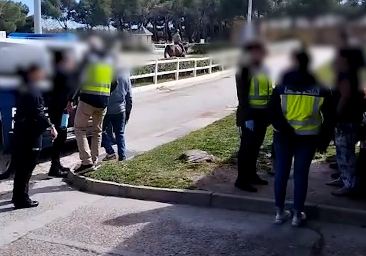 Intervención policial, el 16 de marzo, en una hípica de Alcorcón