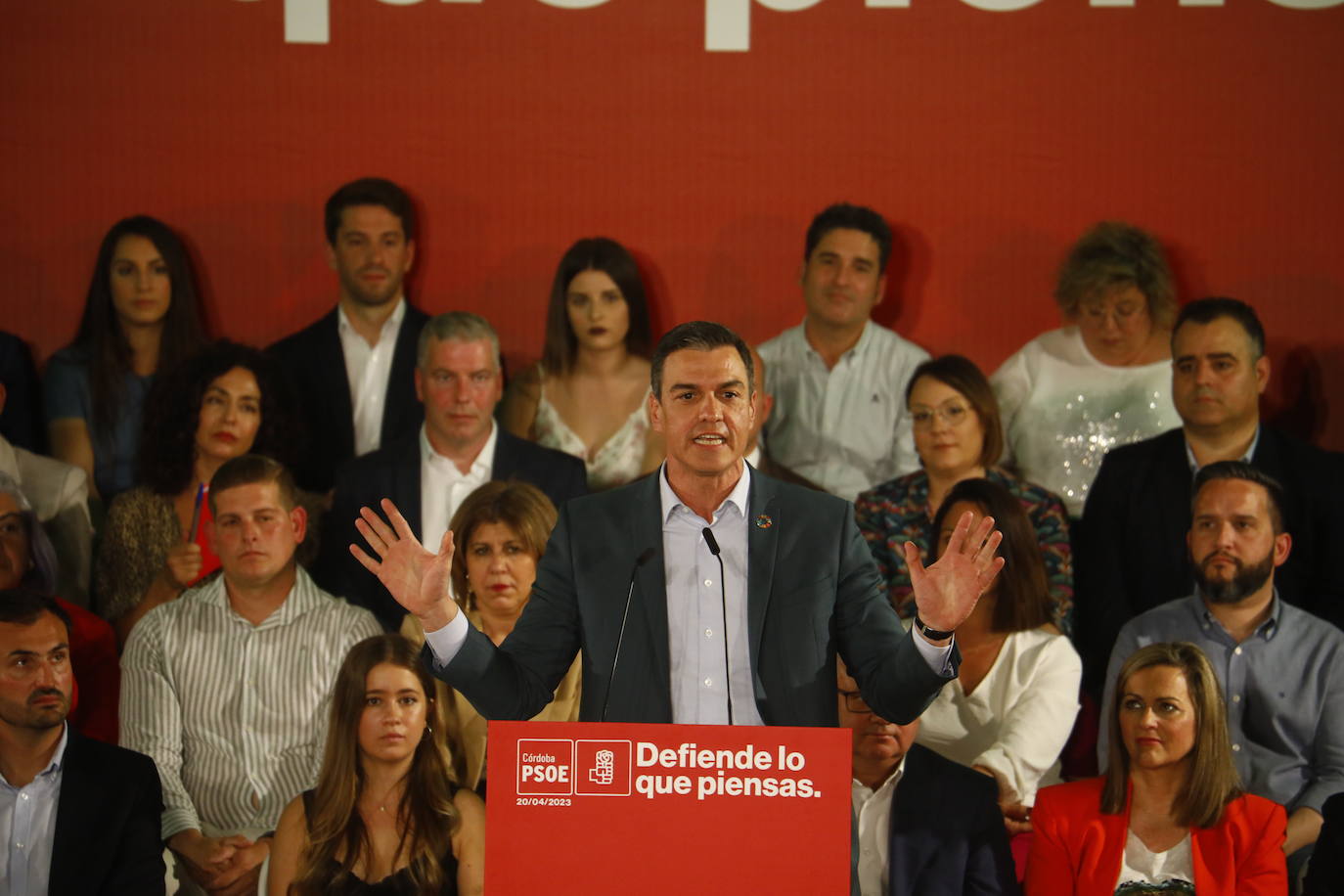 El acto de Pedro Sánchez en Córdoba, en imágenes