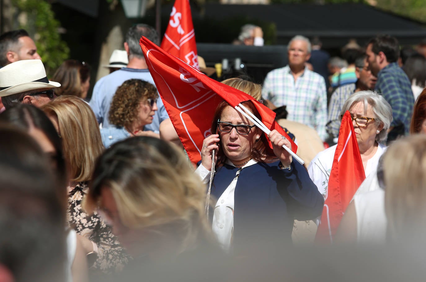 El mitin de Pedro Sánchez en Toledo, en imágenes