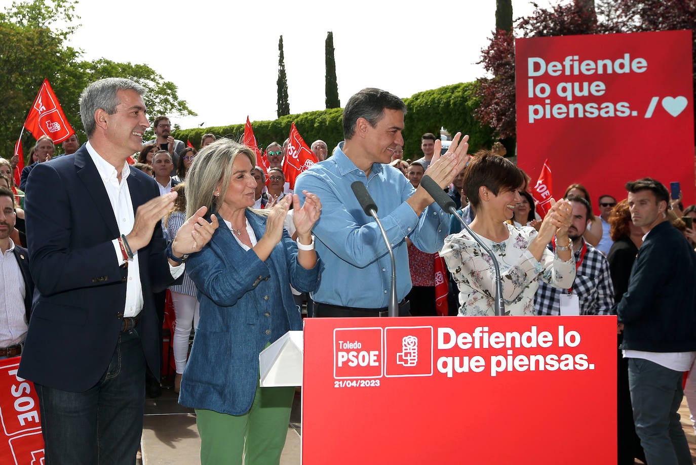El mitin de Pedro Sánchez en Toledo, en imágenes