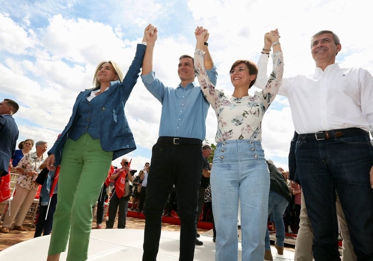 El mitin de Pedro Sánchez en Toledo, en imágenes