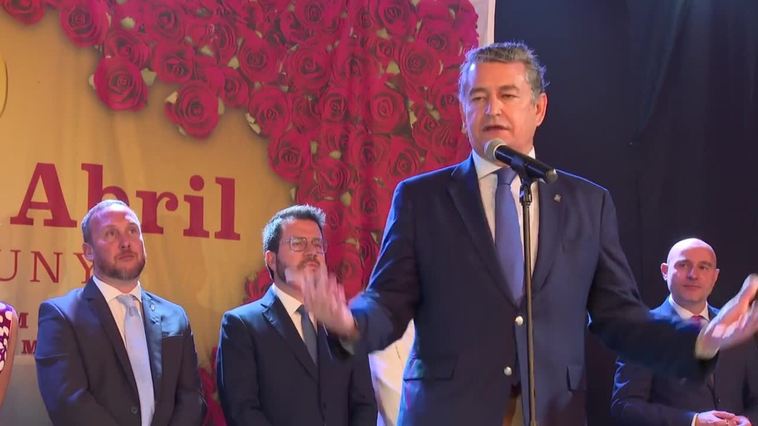 Sanz en Feria Abril de Cataluña: "Andaluces y catalanes estamos juntos para mejorar y avanzar"