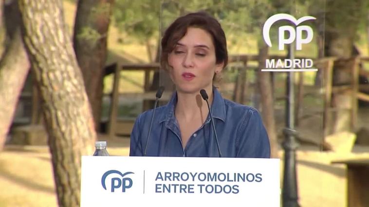 Ayuso condena la vandalización de la sede del PP: "Hay que alzar la voz"