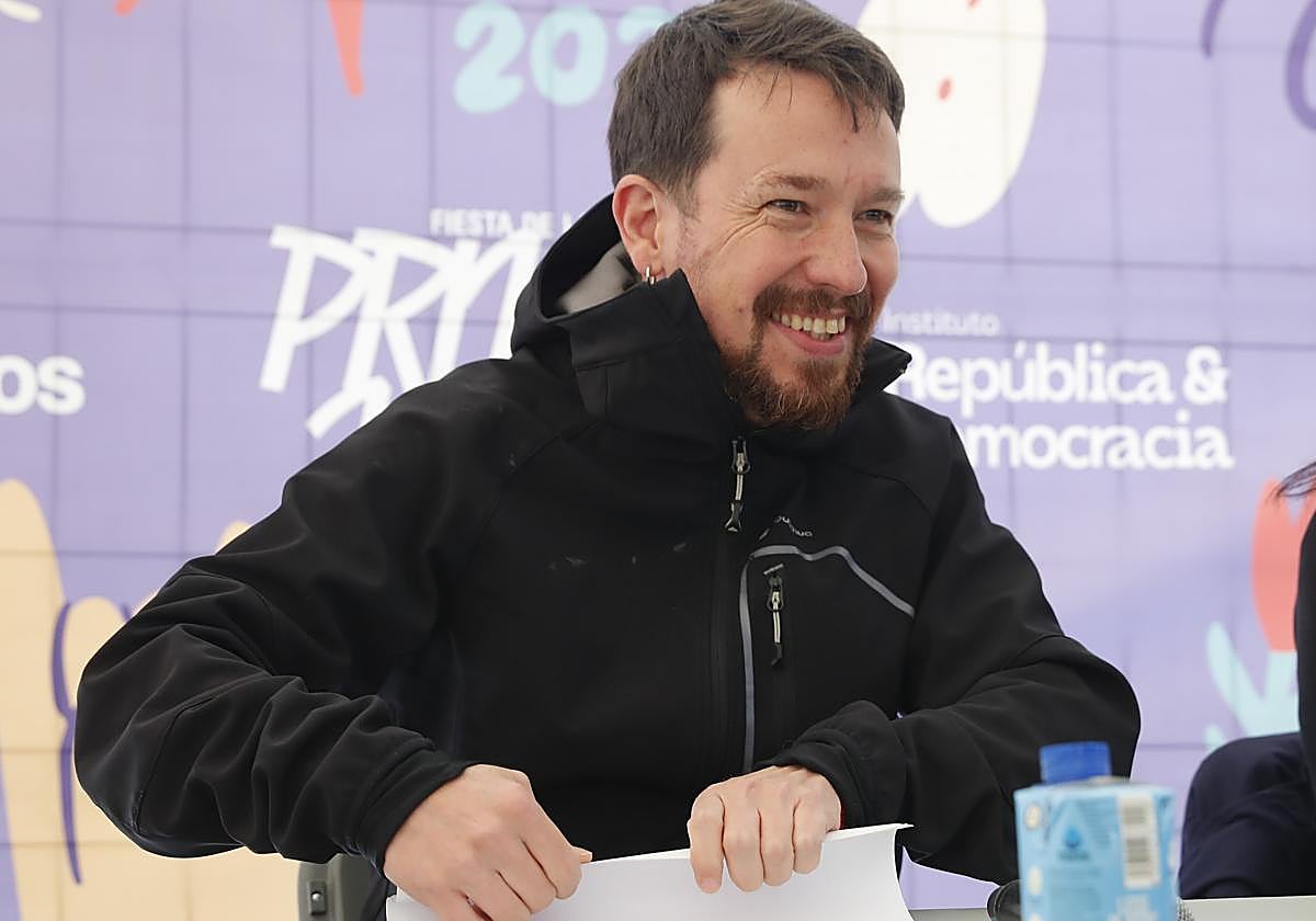 Pablo Iglesias, en un reciente acto de Podemos en Zaragoza