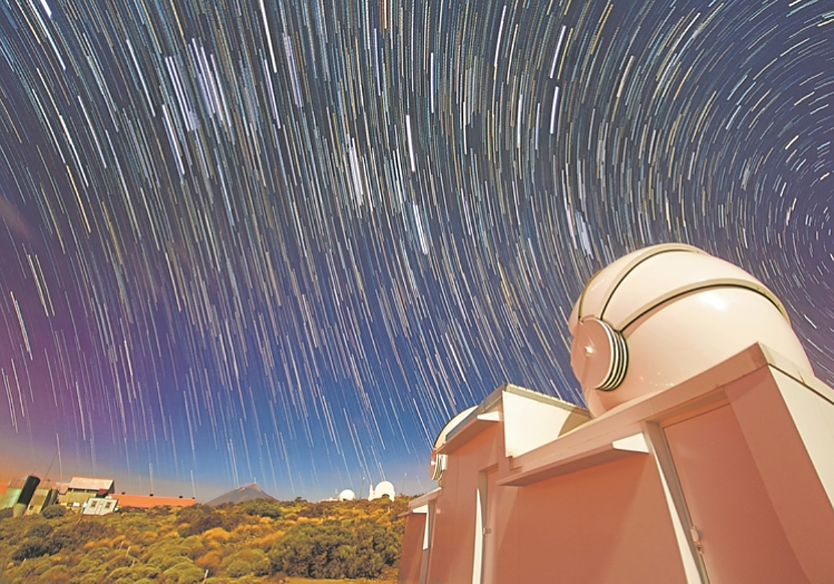 El proyecto 'Two-Meter Twin Telecospe' (TTT), en el Observatorio del Teide del IAC en foto de archivo