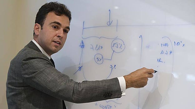 Peinado, en un momento de la entrevista