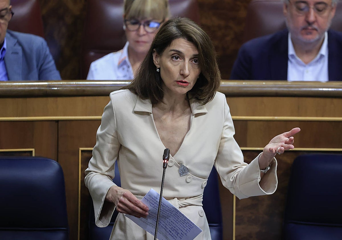 La ministra de Justicia, Pilar Llop, interviene en la sesión de control del pasado miércoles